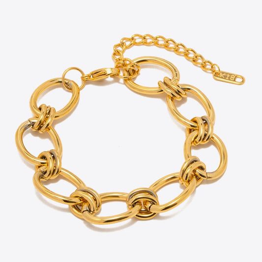 18k gold plated chunky chain bracelet