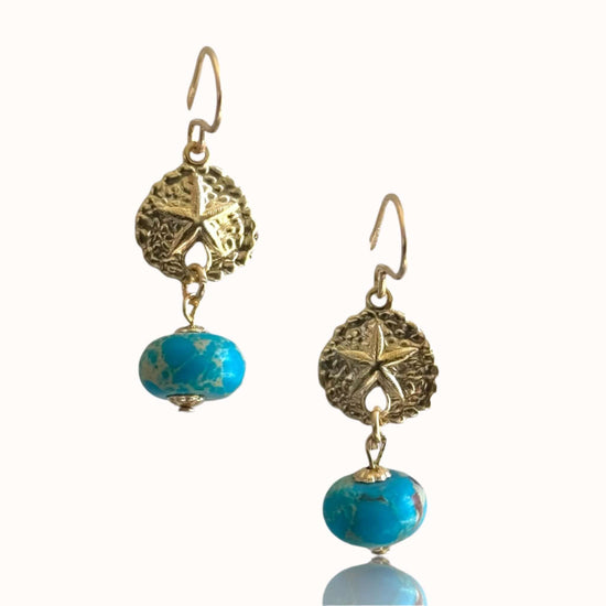 natural turquoise earring