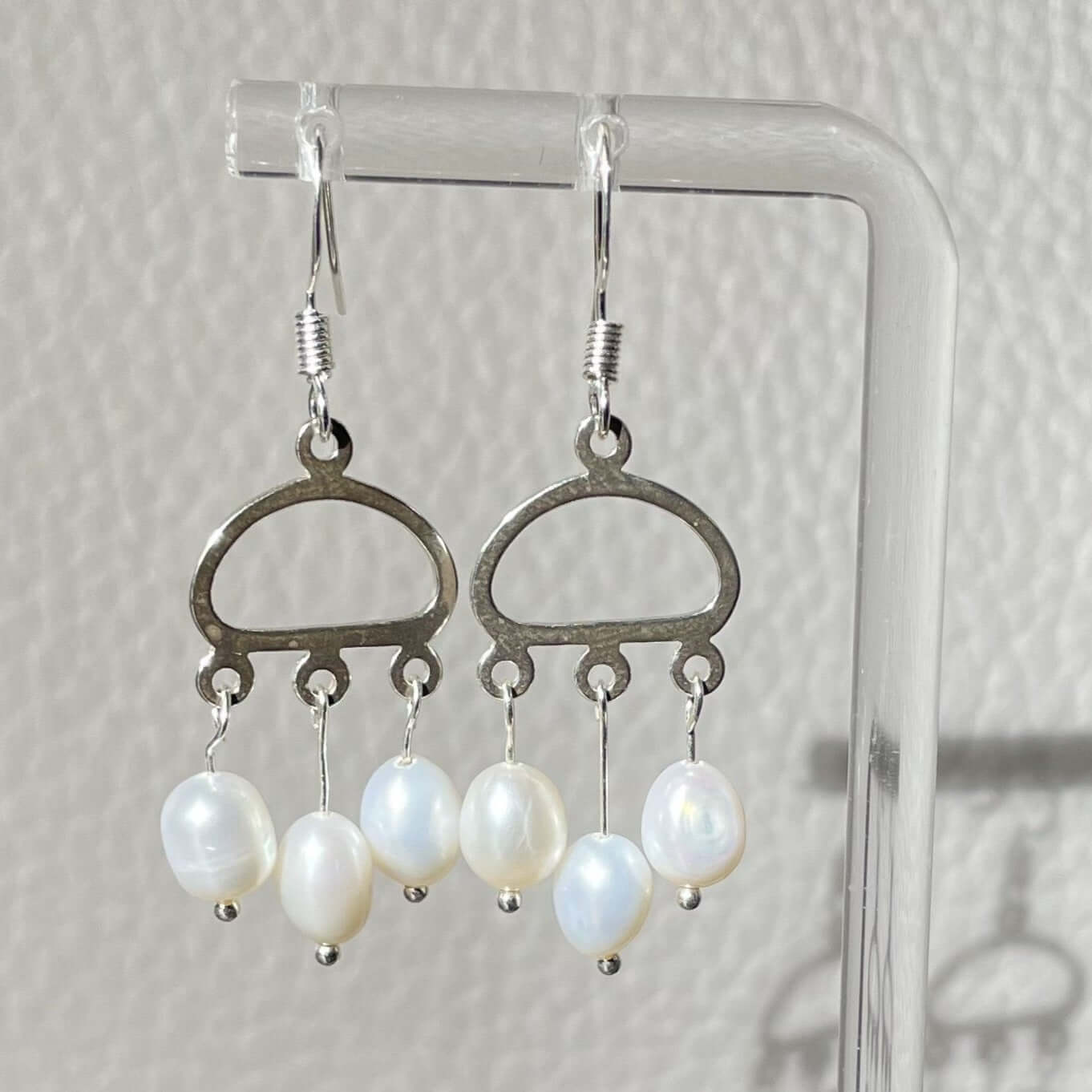 Pearl Silver Cloud earring