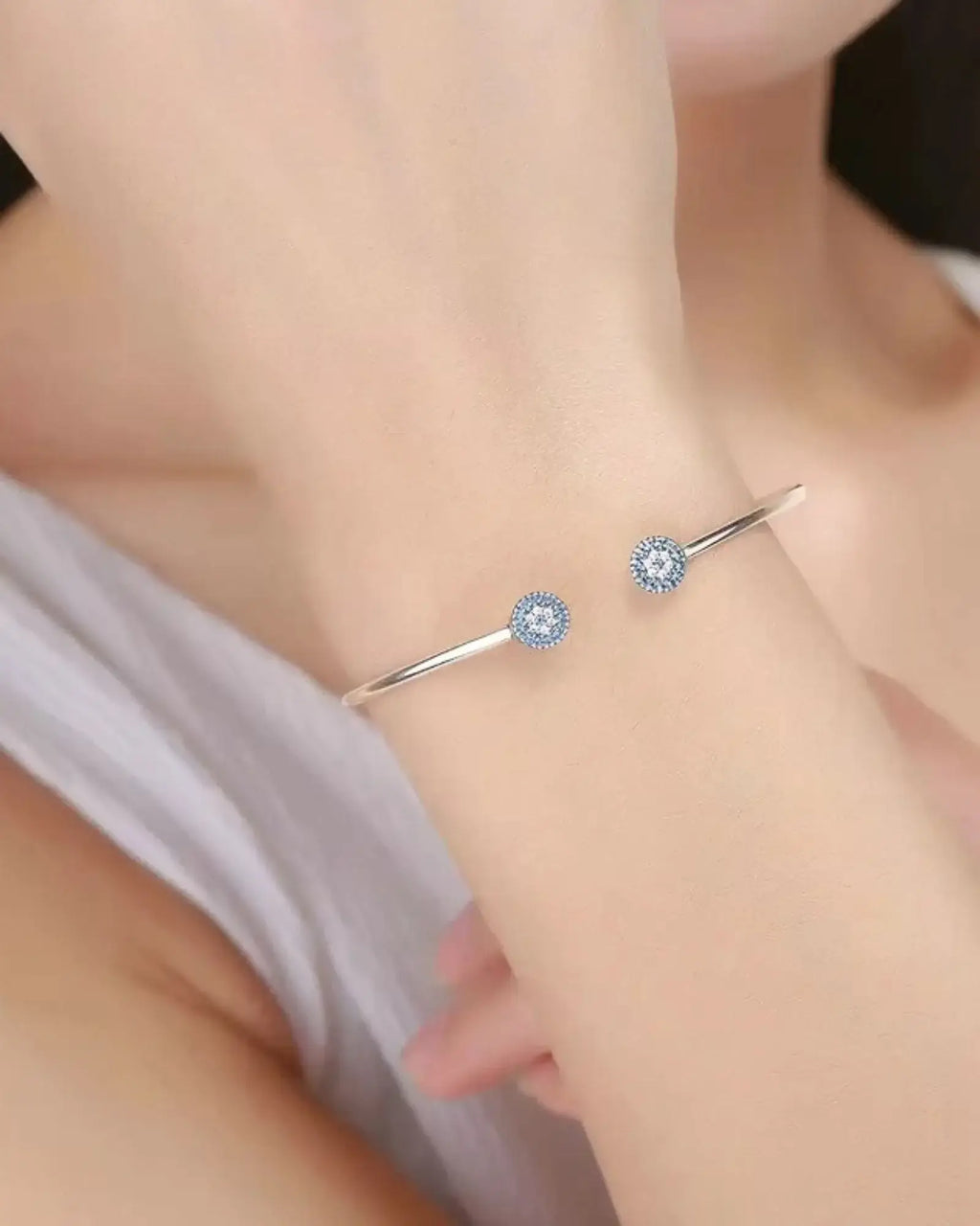 Blue Evil Eye Cuff Bracelet