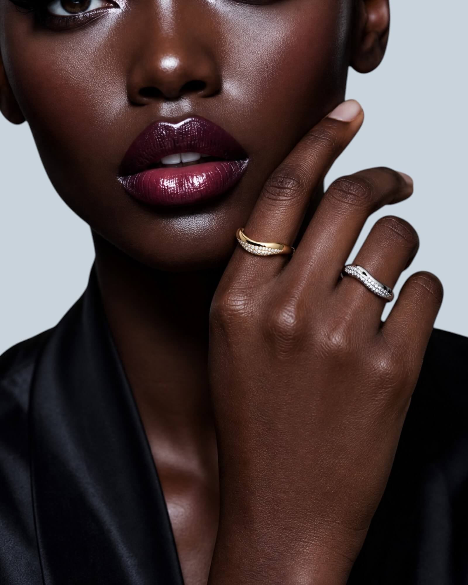 Sculptural Pave Diamond Ring