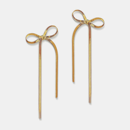 Chunky Chic Bow Bar Earrings