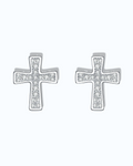 0.1 Ct Moissanite Cross Stud elegant cross studs with brilliant sparkle for everyday wear or special occasions