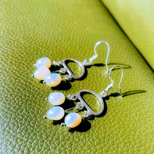 Pearl Silver Cloud earring