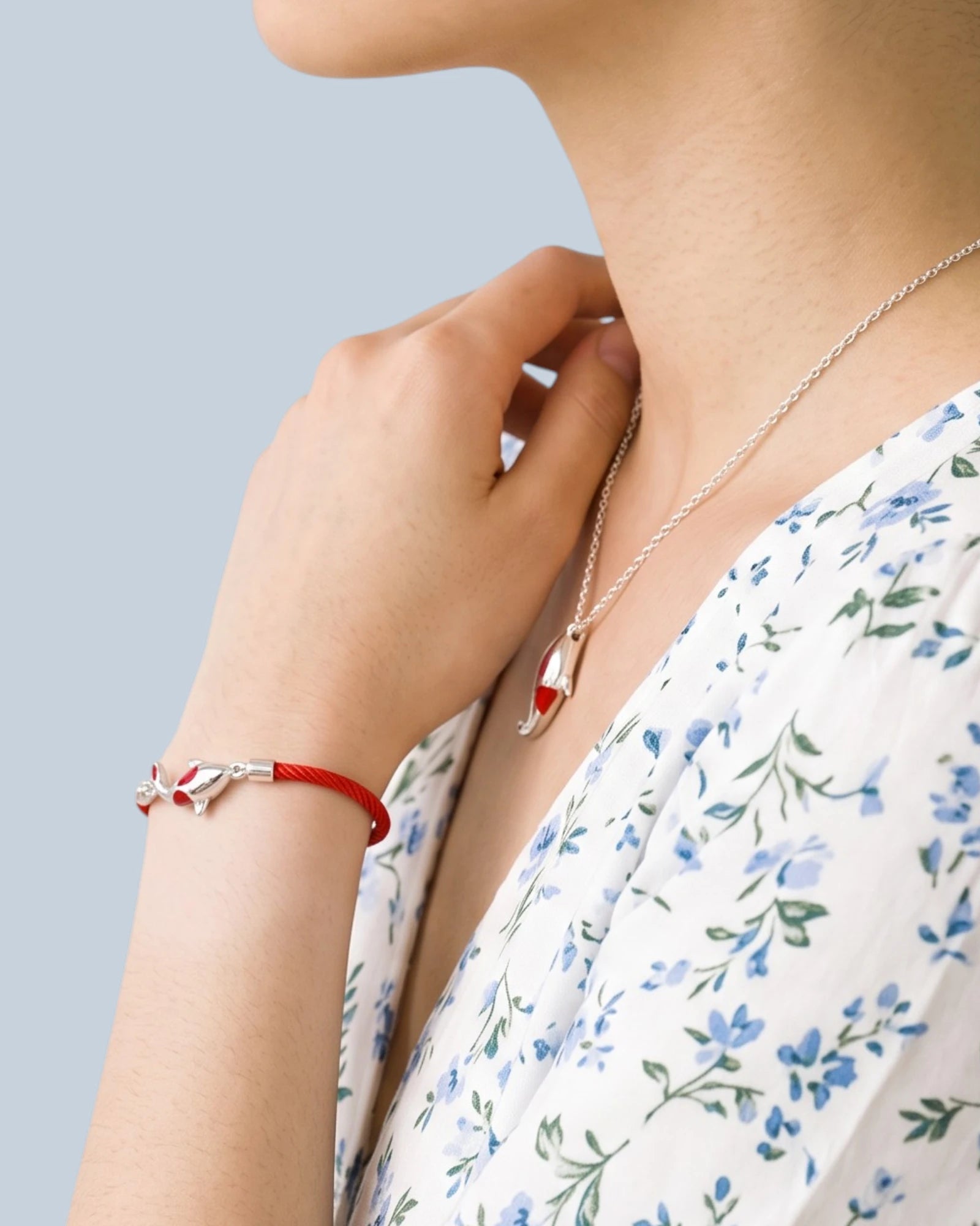Koi Fish Bracelet in Silver