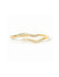 Handcrafted minimalist Single Wave Ring in 18k gold, featuring delicate pavé-set stones for a timeless look.