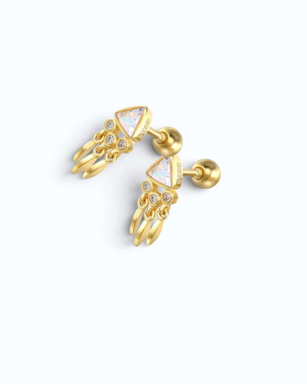 April Birthstone Diamond Zirconia Cartilage Ear Stud