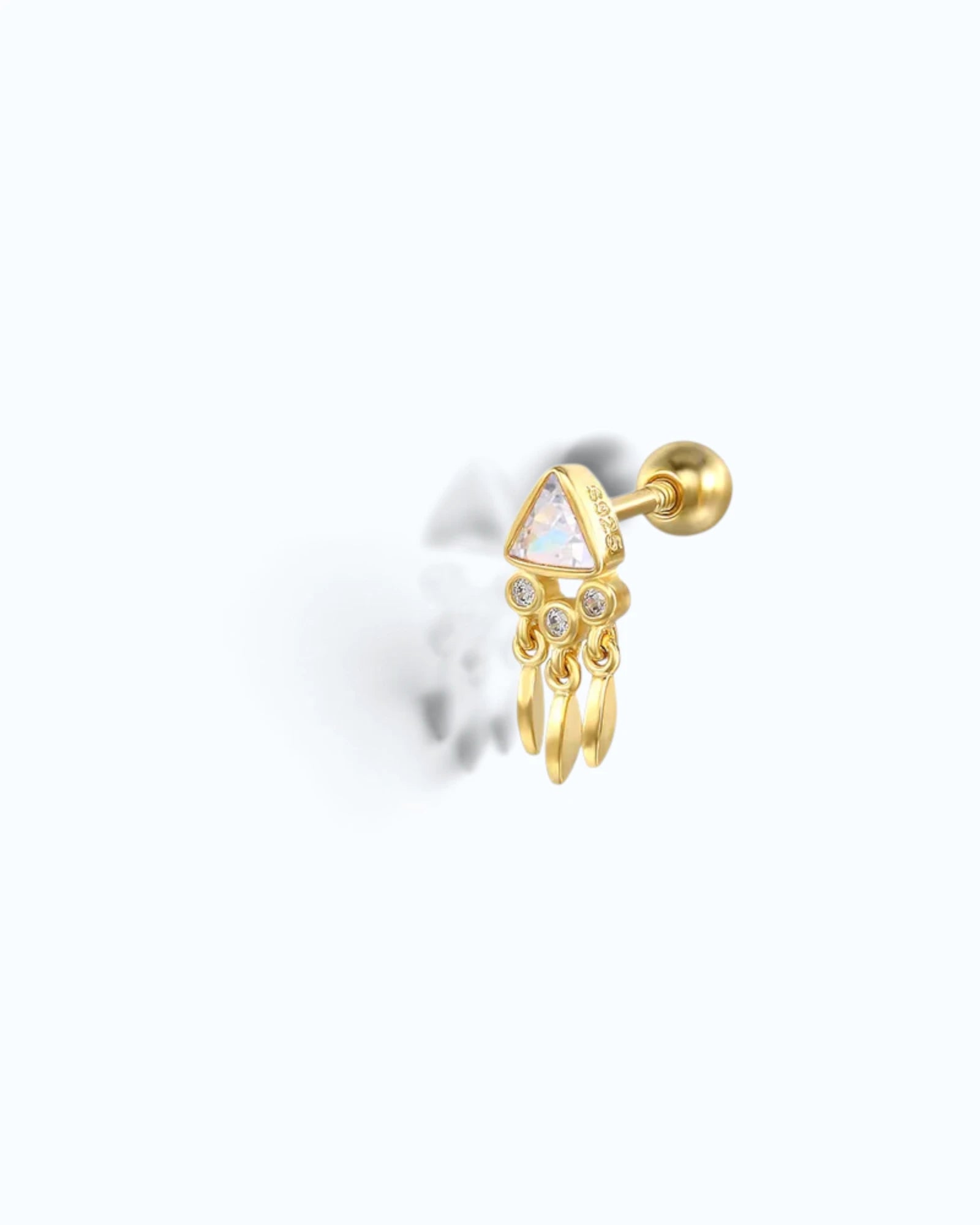 April Birthstone Diamond Zirconia Cartilage Ear Stud